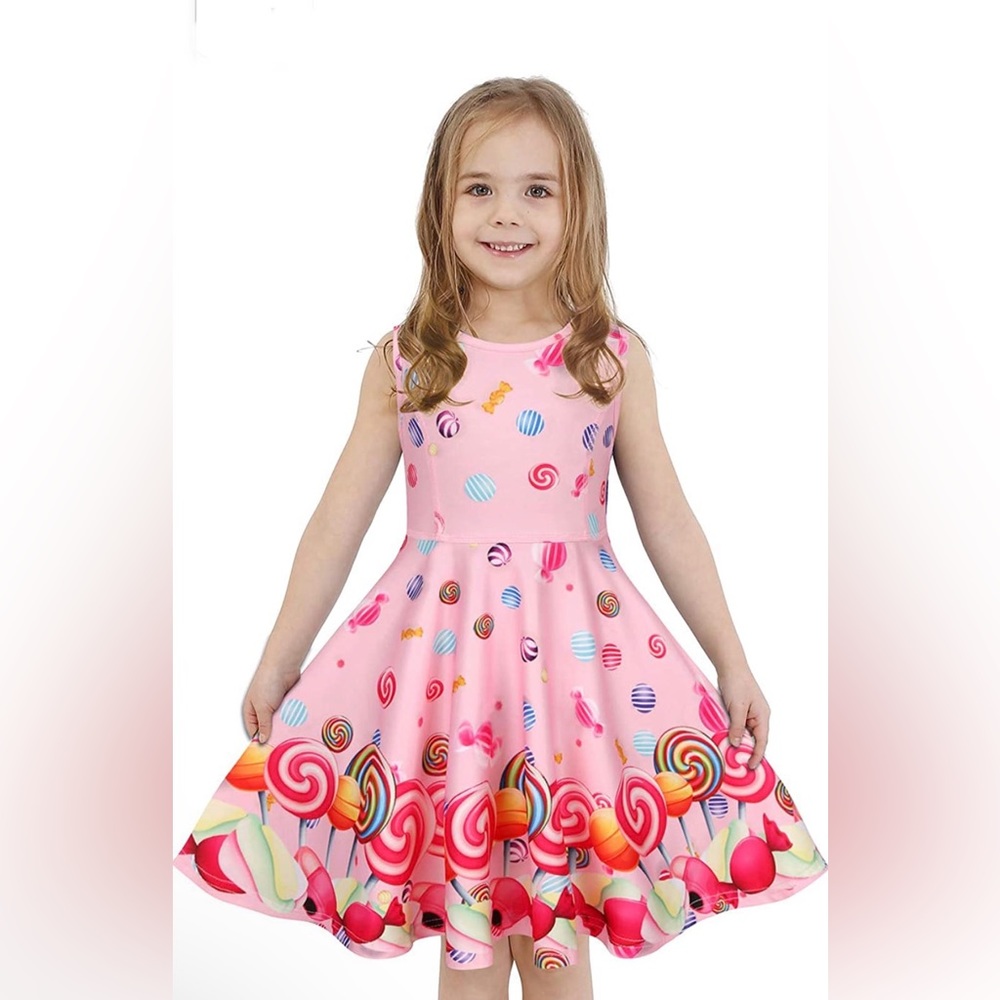 LABECA girls CANDY LOLLIPOP sleeveless casual unicorn mermaid dress XXL NWT